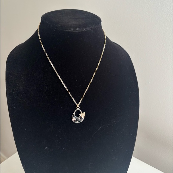 Jewelry - Gold-Tone Floral Heart Pendant Necklace - Women's Jewelry